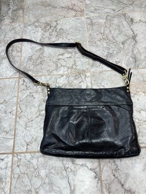 HOBO International Black Genuine Leather Crossbody Bag Purse